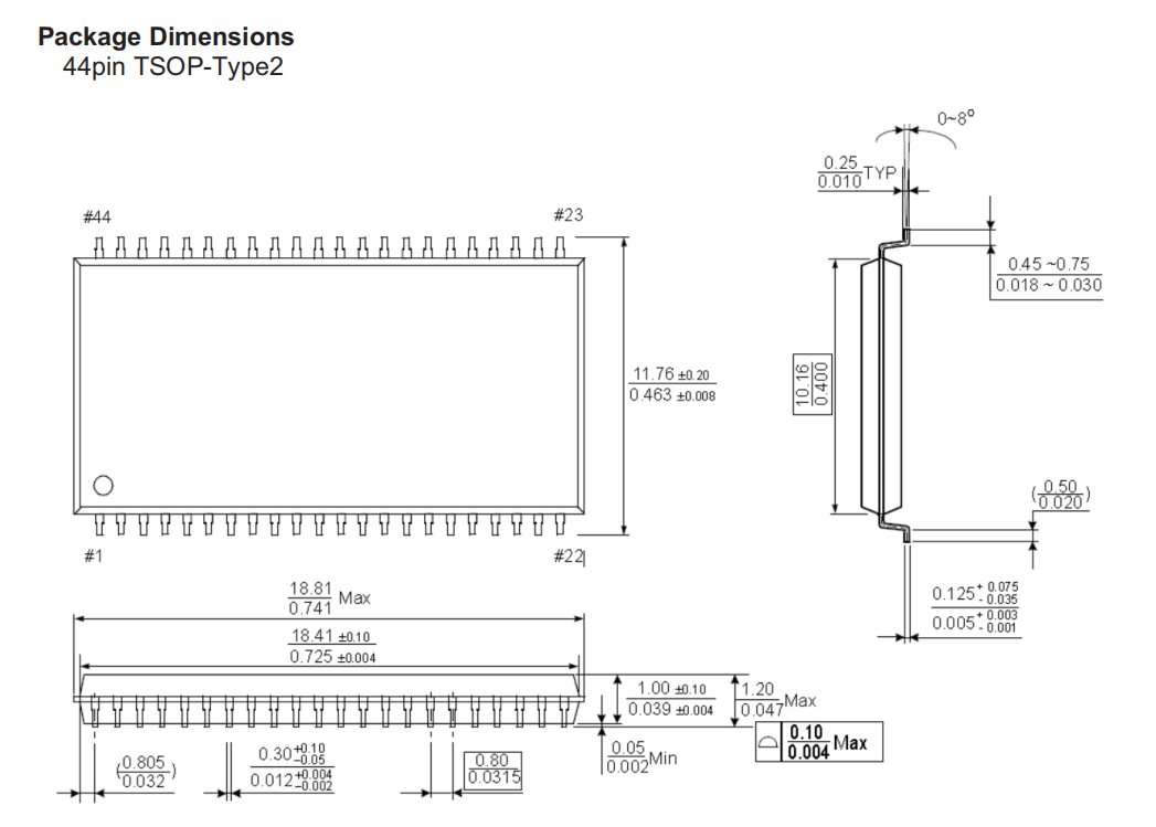 VTI508NL16VM-55I存储器SRAM芯片封装图