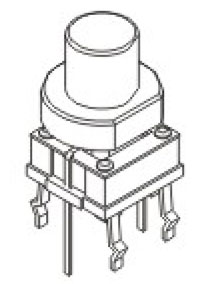 Illuminated Tactile Switches R591B Structure Diagram